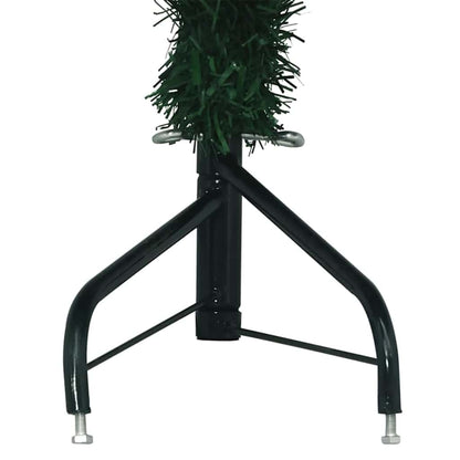 vidaXL Eckiger künstlicher Weihnachtsbaum Grün 240 cm PVC und Metall