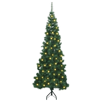 vidaXL Eckiger künstlicher Weihnachtsbaum Grün 240 cm PVC und Metall