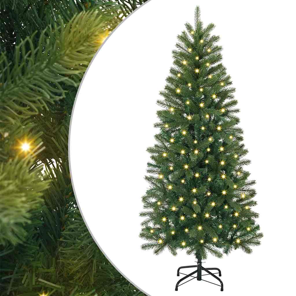 Künstlicher Weihnachtsbaum mit 150 LEDs Grün 120 cm PE und PVC