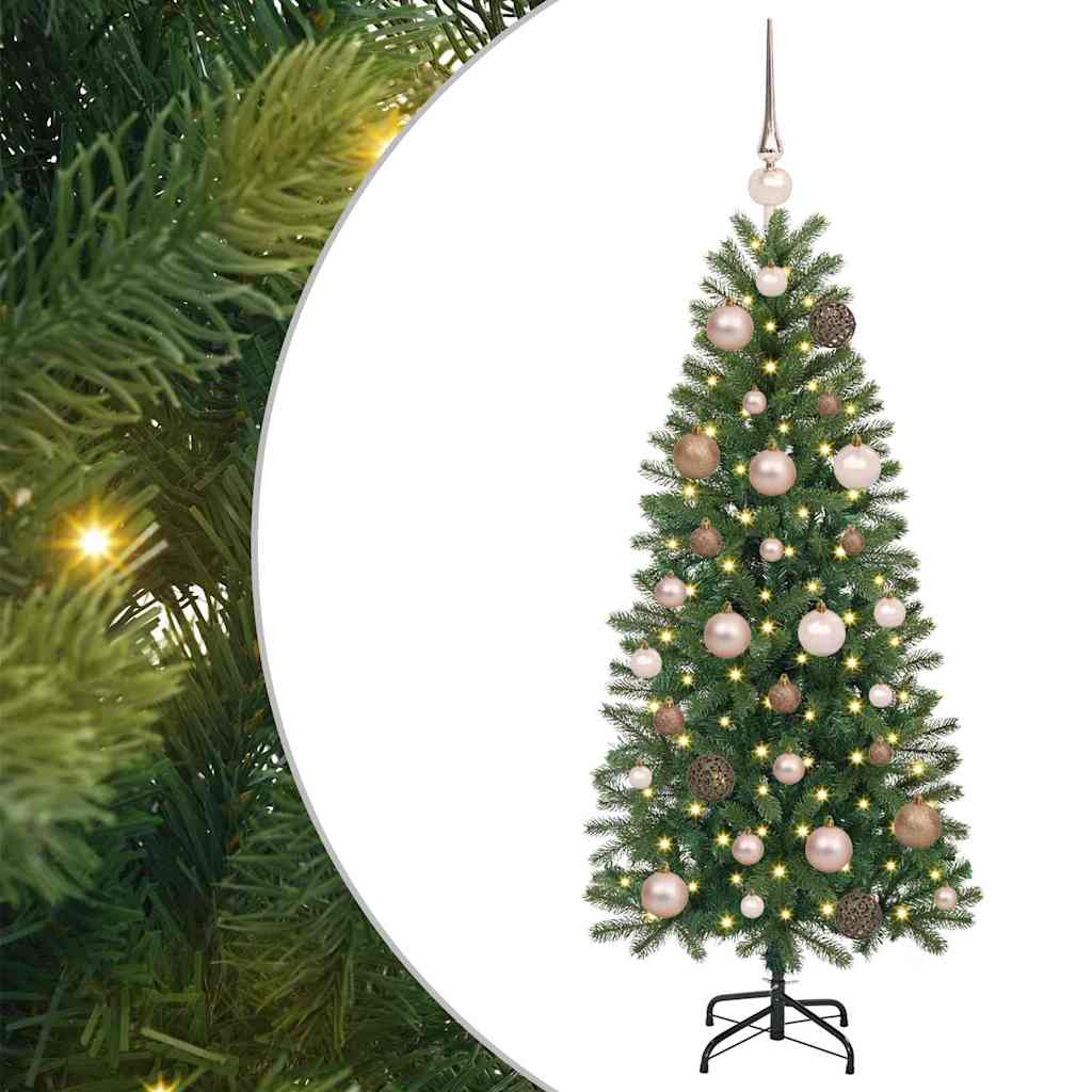 vidaXL Künstlicher Weihnachtsbaum mit 150 LEDs Grün 120 cm PE und PVC