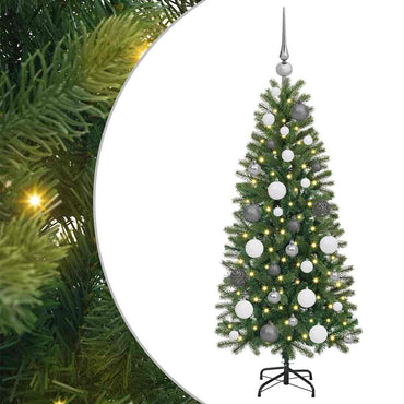 vidaXL Künstlicher Weihnachtsbaum mit 150 LEDs Grün 120 cm PE und PVC