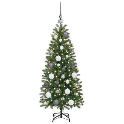 vidaXL Künstlicher Weihnachtsbaum mit 150 LEDs Grün 120 cm PE und PVC