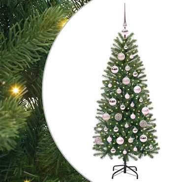 vidaXL Künstlicher Weihnachtsbaum mit 150 LEDs Grün 120 cm PE und PVC