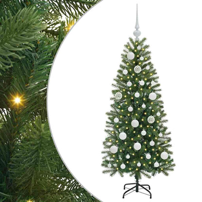 vidaXL Künstlicher Weihnachtsbaum mit 150 LEDs Grün 120 cm PE und PVC