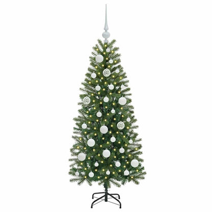 vidaXL Künstlicher Weihnachtsbaum mit 150 LEDs Grün 120 cm PE und PVC