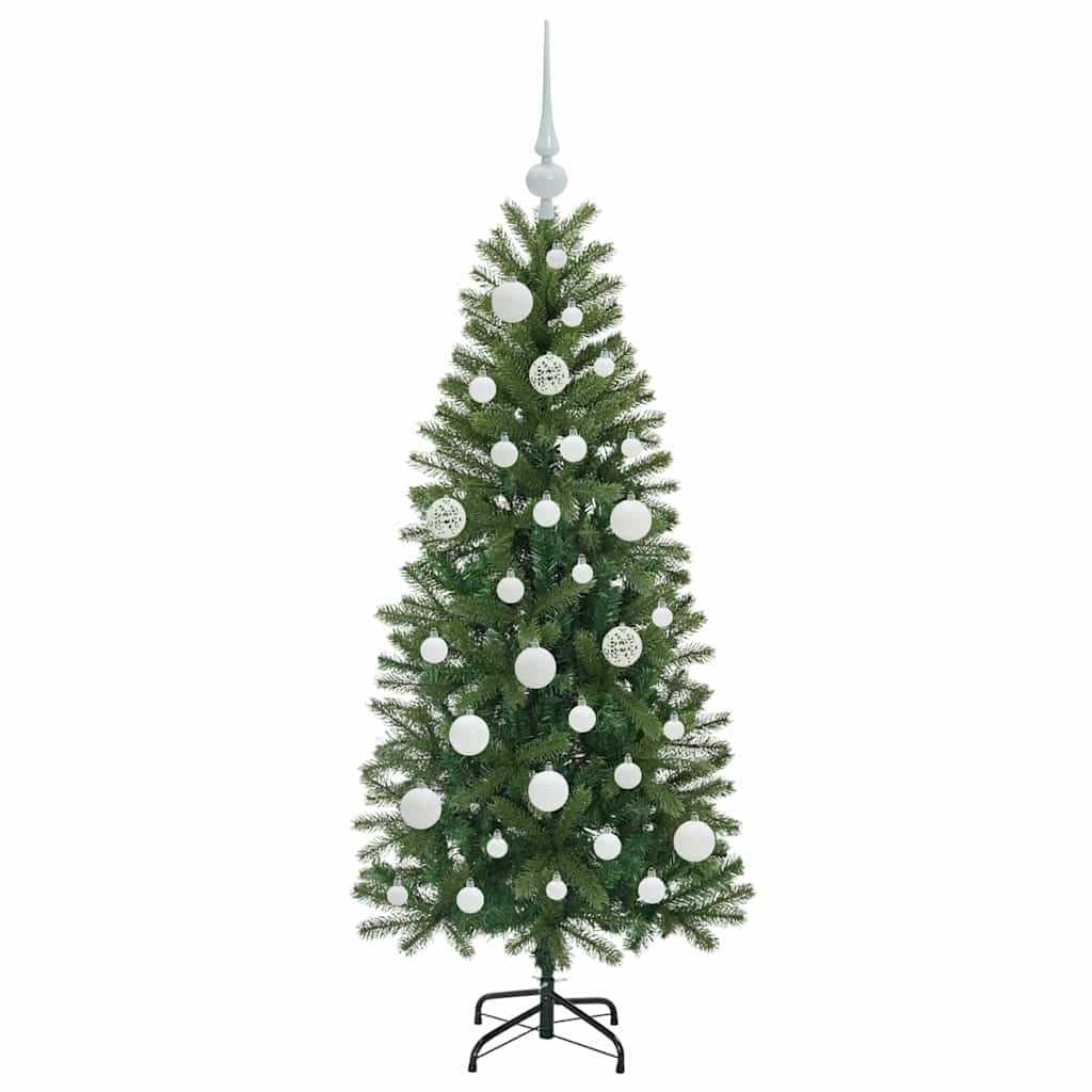 vidaXL Künstlicher Weihnachtsbaum mit 150 LEDs Grün 120 cm PE und PVC