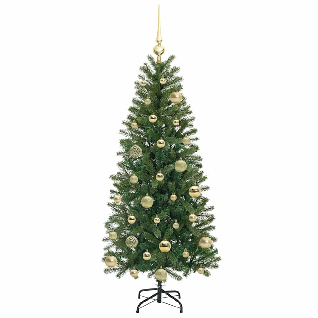 vidaXL Künstlicher Weihnachtsbaum mit 150 LEDs Grün 120 cm PE und PVC