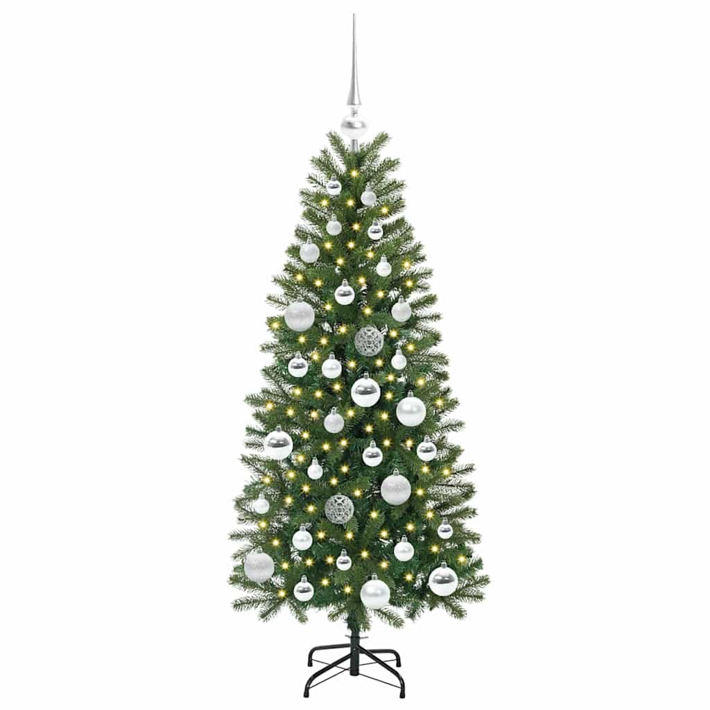 Künstlicher Weihnachtsbaum mit 150 LEDs Grün 120 cm PE und PVC