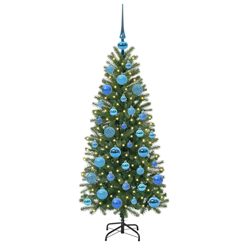 vidaXL Künstlicher Weihnachtsbaum mit 150 LEDs Grün 120 cm PE und PVC