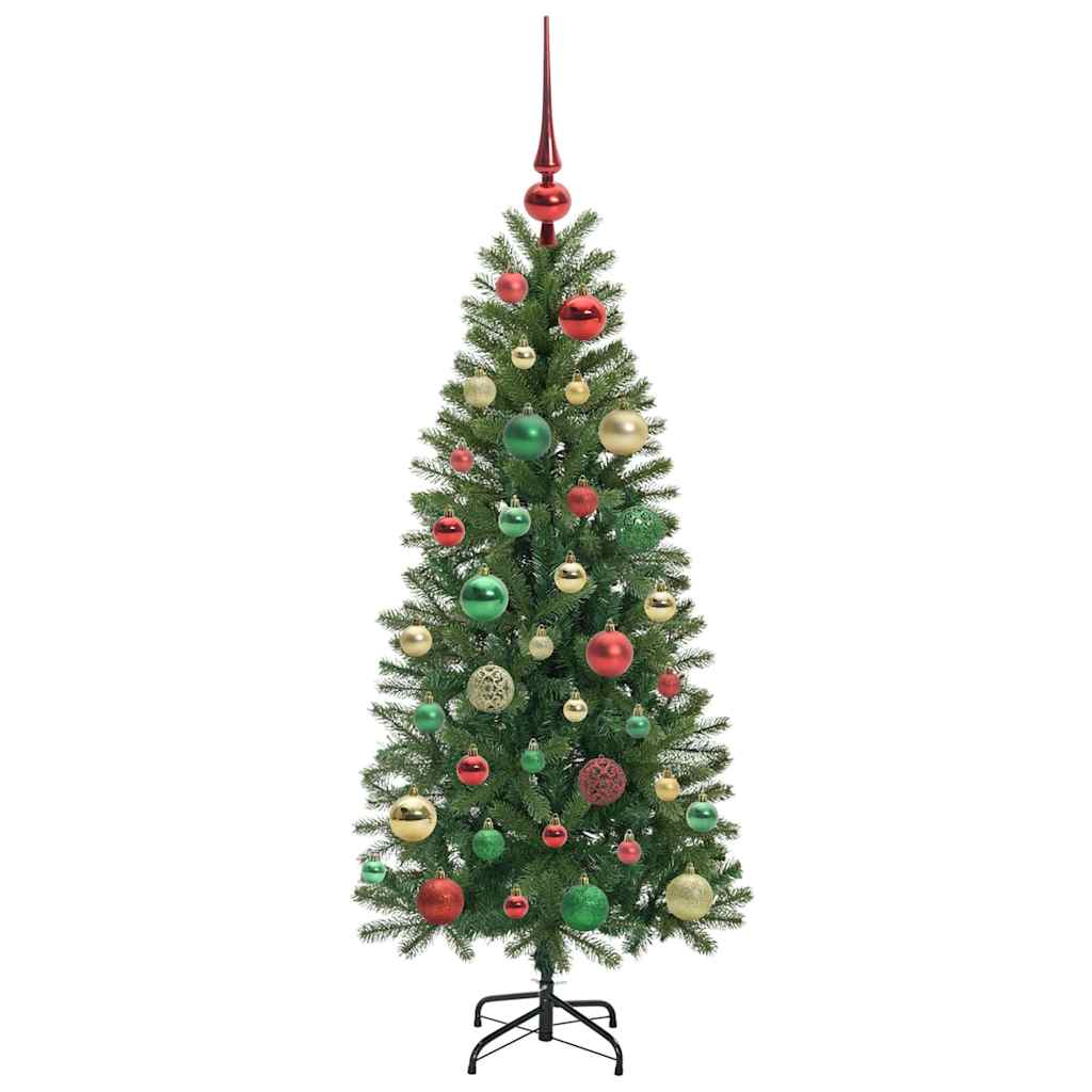 vidaXL Künstlicher Weihnachtsbaum mit 150 LEDs Grün 120 cm PE und PVC
