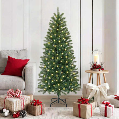 vidaXL Künstlicher Weihnachtsbaum mit 150 LEDs Grün 150 cm PE und PVC