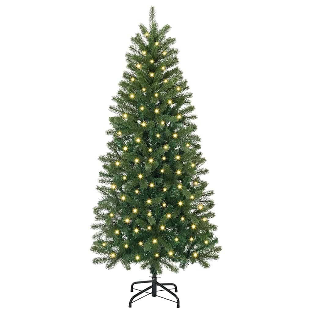 vidaXL Künstlicher Weihnachtsbaum mit 150 LEDs Grün 150 cm PE und PVC