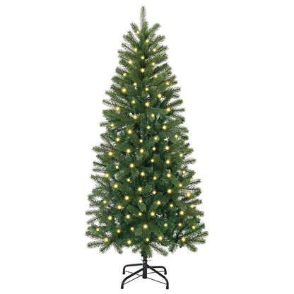 vidaXL Künstlicher Weihnachtsbaum mit 150 LEDs Grün 150 cm PE und PVC