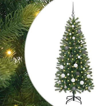 vidaXL Künstlicher Weihnachtsbaum mit 150 LEDs Grün 150 cm PE und PVC