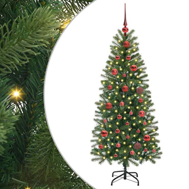 vidaXL Künstlicher Weihnachtsbaum mit 150 LEDs Grün 150 cm PE und PVC