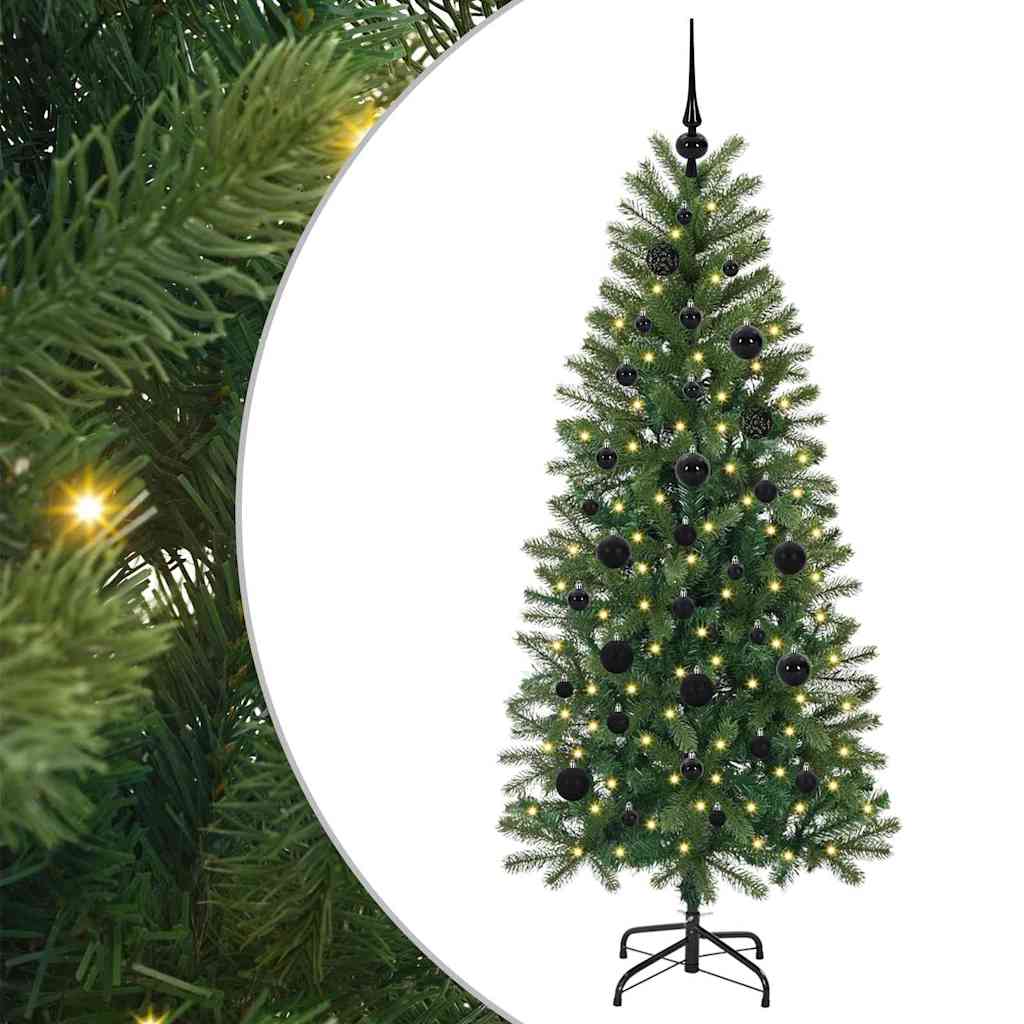 vidaXL Künstlicher Weihnachtsbaum mit 150 LEDs Grün 150 cm PE und PVC