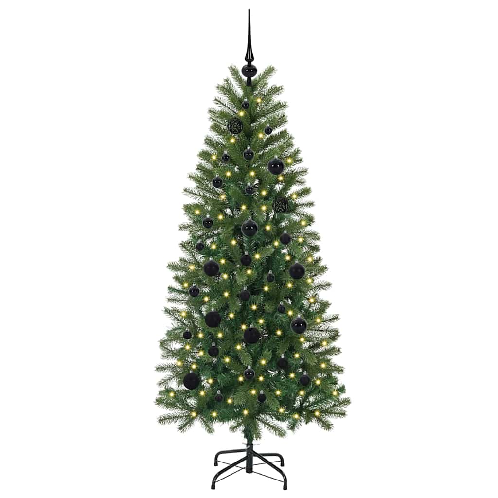 vidaXL Künstlicher Weihnachtsbaum mit 150 LEDs Grün 150 cm PE und PVC