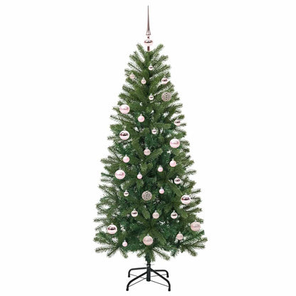Künstlicher Weihnachtsbaum mit 150 LEDs Grün 150 cm PE und PVC