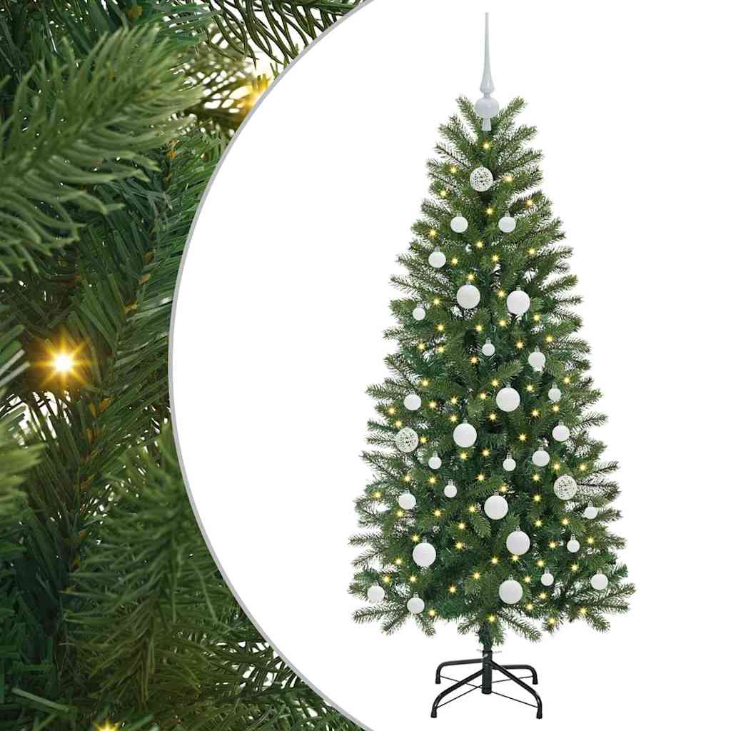 vidaXL Künstlicher Weihnachtsbaum mit 150 LEDs Grün 150 cm PE und PVC