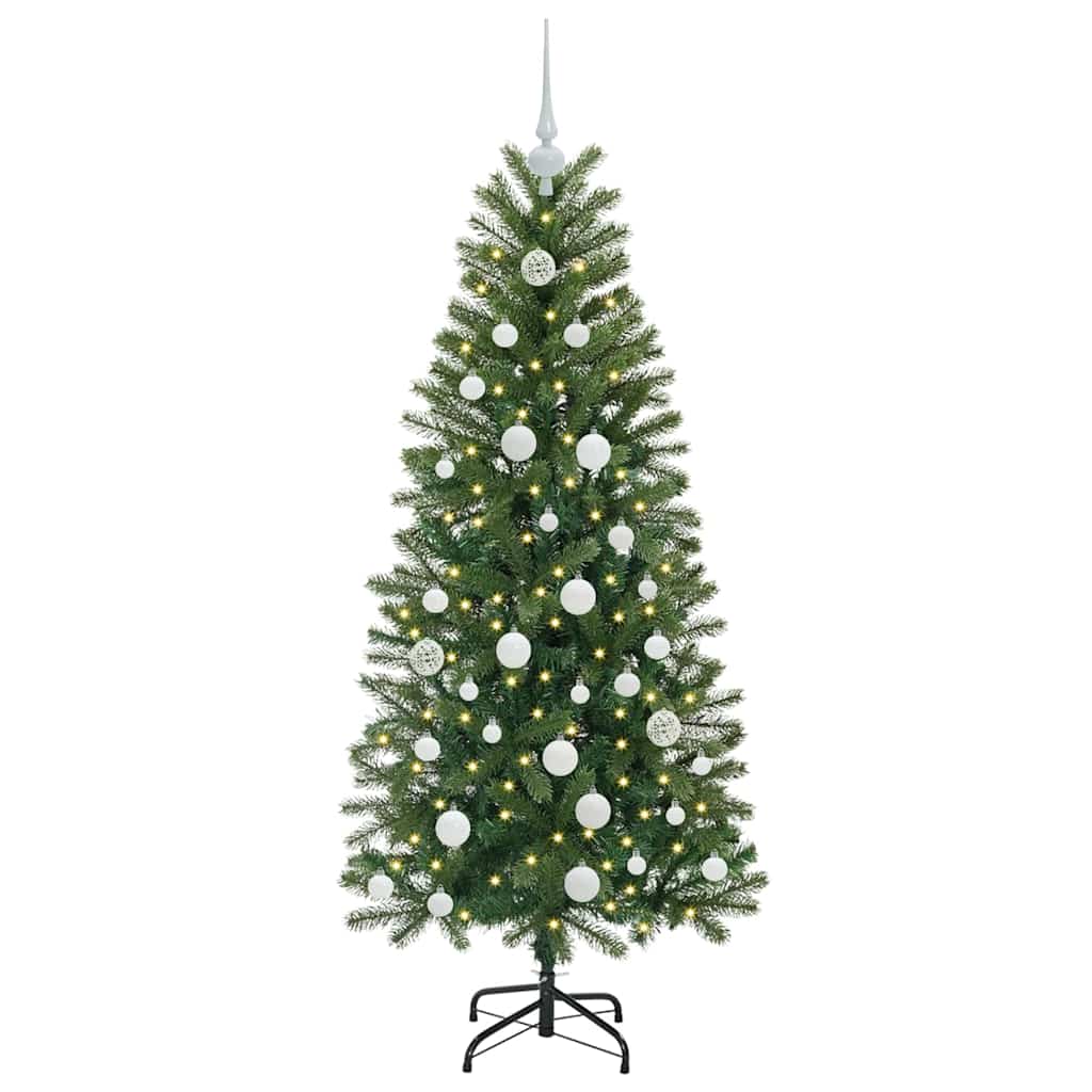 vidaXL Künstlicher Weihnachtsbaum mit 150 LEDs Grün 150 cm PE und PVC