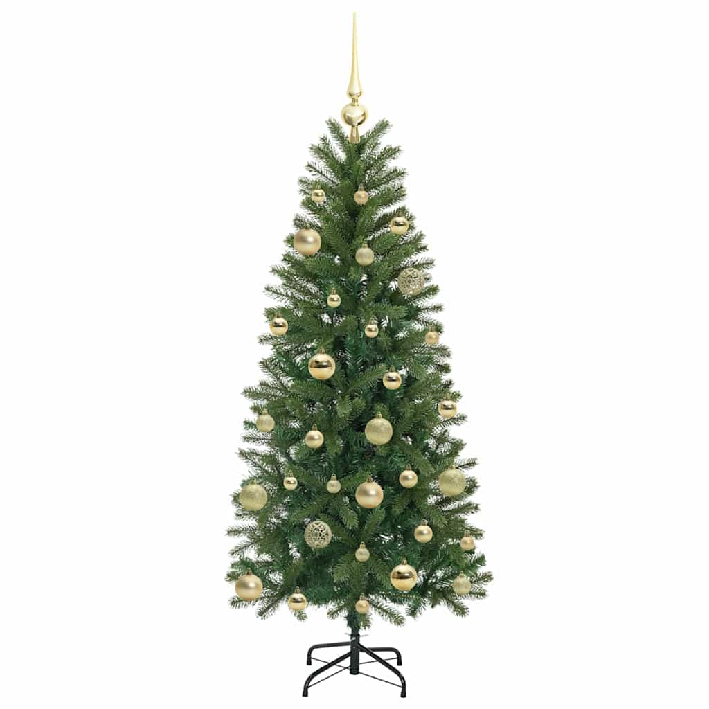 Künstlicher Weihnachtsbaum mit 150 LEDs Grün 150 cm PE und PVC