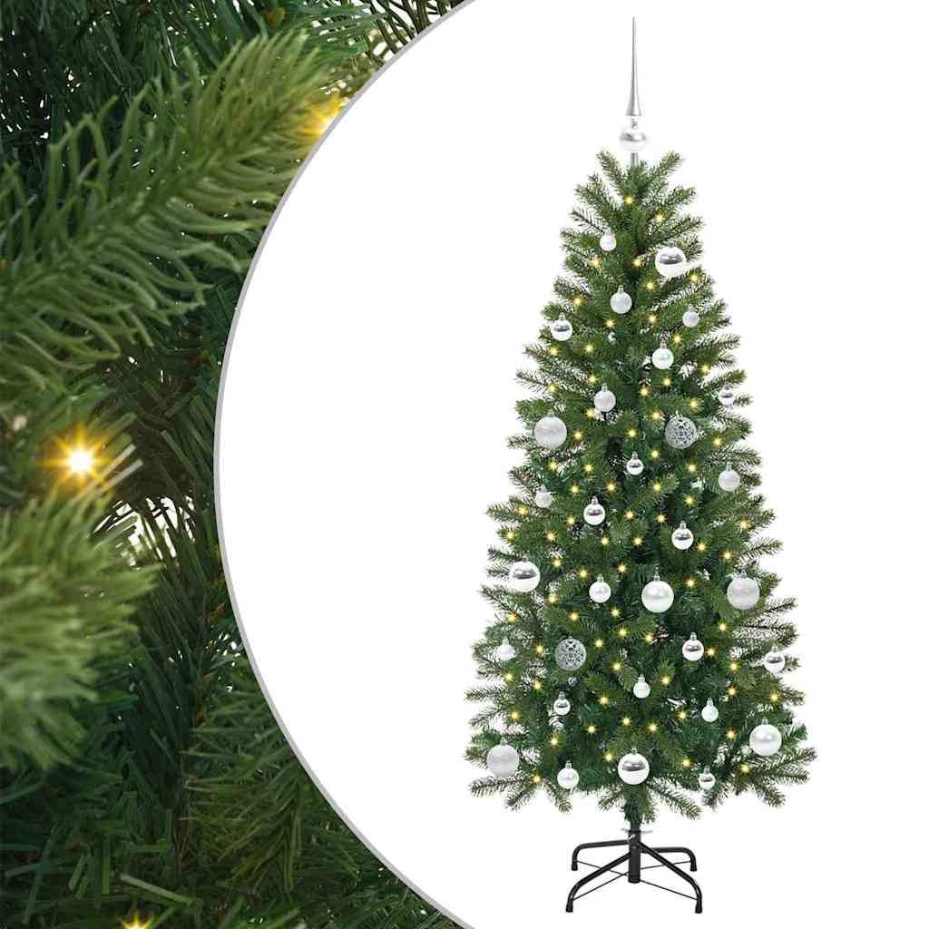 vidaXL Künstlicher Weihnachtsbaum mit 150 LEDs Grün 150 cm PE und PVC