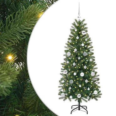vidaXL Künstlicher Weihnachtsbaum mit 150 LEDs Grün 150 cm PE und PVC