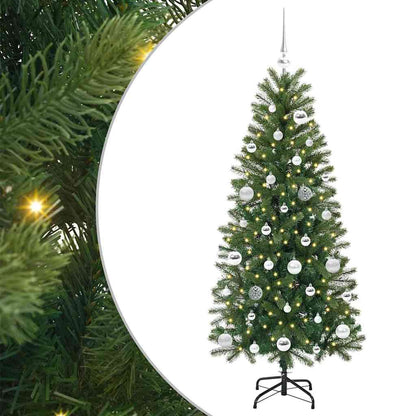 vidaXL Künstlicher Weihnachtsbaum mit 150 LEDs Grün 150 cm PE und PVC