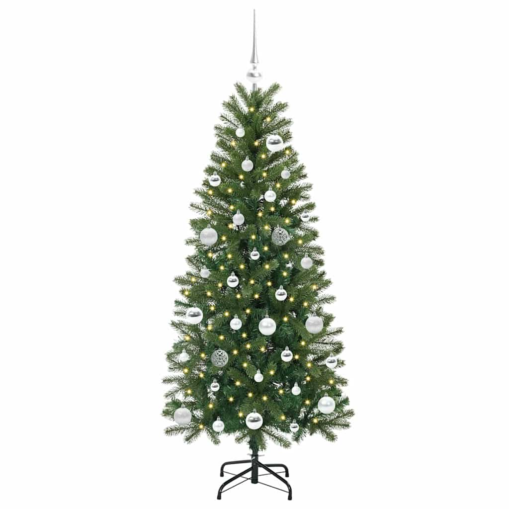 vidaXL Künstlicher Weihnachtsbaum mit 150 LEDs Grün 150 cm PE und PVC