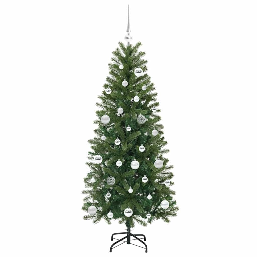 vidaXL Künstlicher Weihnachtsbaum mit 150 LEDs Grün 150 cm PE und PVC