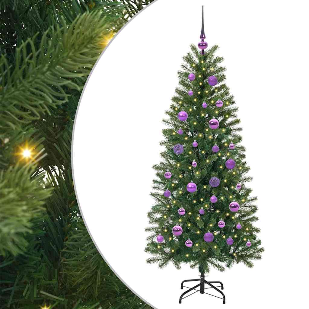 vidaXL Künstlicher Weihnachtsbaum mit 150 LEDs Grün 150 cm PE und PVC