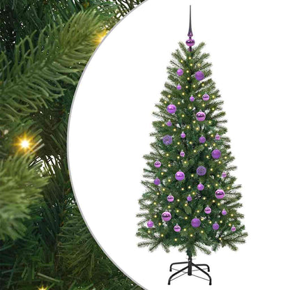 vidaXL Künstlicher Weihnachtsbaum mit 150 LEDs Grün 150 cm PE und PVC