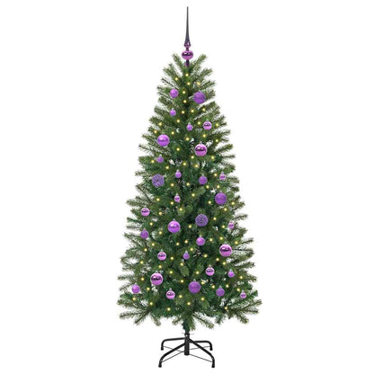 vidaXL Künstlicher Weihnachtsbaum mit 150 LEDs Grün 150 cm PE und PVC