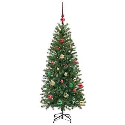 Künstlicher Weihnachtsbaum mit 150 LEDs Grün 150 cm PE und PVC
