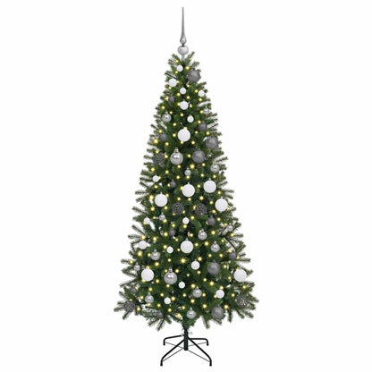 vidaXL Künstlicher Weihnachtsbaum mit 300 LEDs Grün 180 cm PE und PVC