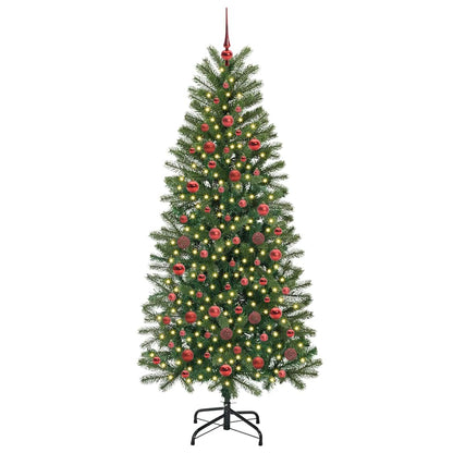 vidaXL Künstlicher Weihnachtsbaum mit 300 LEDs Grün 180 cm PE und PVC