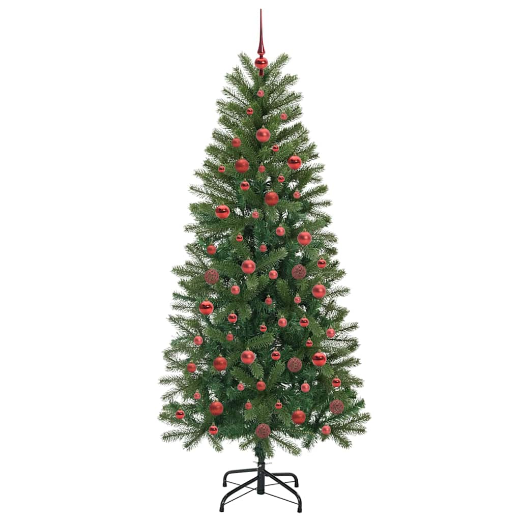 vidaXL Künstlicher Weihnachtsbaum mit 300 LEDs Grün 180 cm PE und PVC