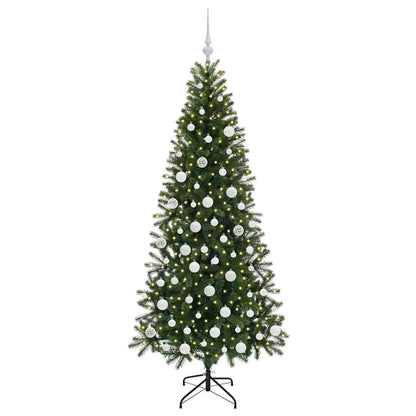 vidaXL Künstlicher Weihnachtsbaum mit 300 LEDs Grün 180 cm PE und PVC