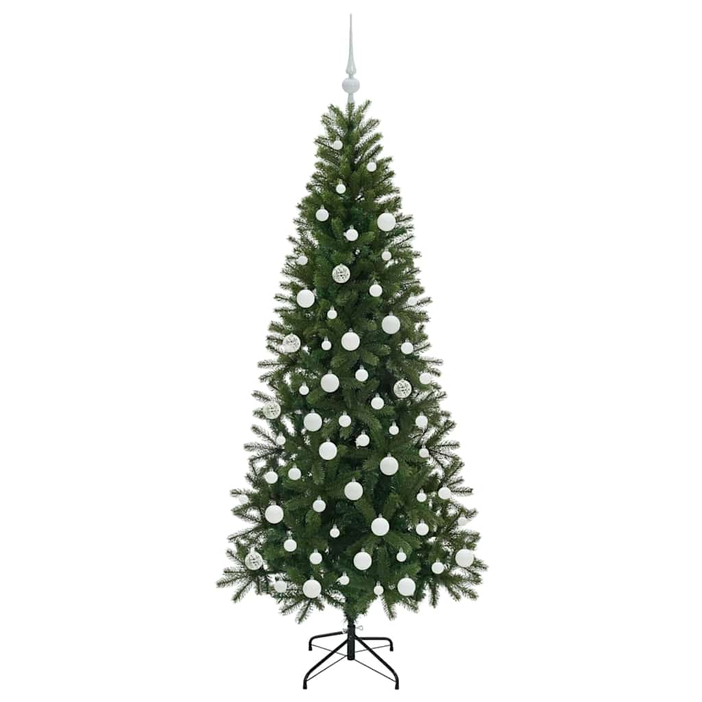 vidaXL Künstlicher Weihnachtsbaum mit 300 LEDs Grün 180 cm PE und PVC