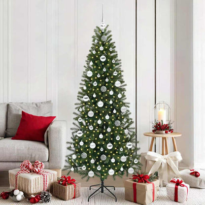 vidaXL Künstlicher Weihnachtsbaum mit 300 LEDs Grün 180 cm PE und PVC