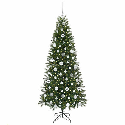vidaXL Künstlicher Weihnachtsbaum mit 300 LEDs Grün 180 cm PE und PVC