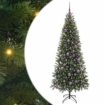 vidaXL Künstlicher Weihnachtsbaum mit 300 LEDs Grün 180 cm PE und PVC