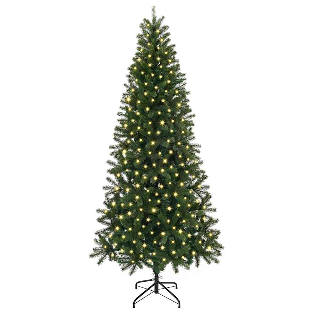 vidaXL Künstlicher Weihnachtsbaum mit 300 LEDs Grün 210 cm PE und PVC