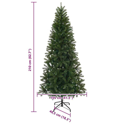 vidaXL Künstlicher Weihnachtsbaum mit 300 LEDs Grün 210 cm PE und PVC