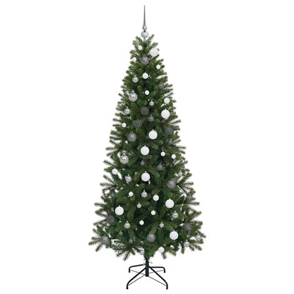 Künstlicher Weihnachtsbaum mit 300 LEDs Grün 210 cm PE und PVC