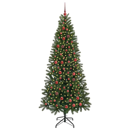 vidaXL Künstlicher Weihnachtsbaum mit 300 LEDs Grün 210 cm PE und PVC