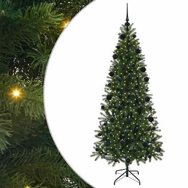 vidaXL Künstlicher Weihnachtsbaum mit 300 LEDs Grün 210 cm PE und PVC