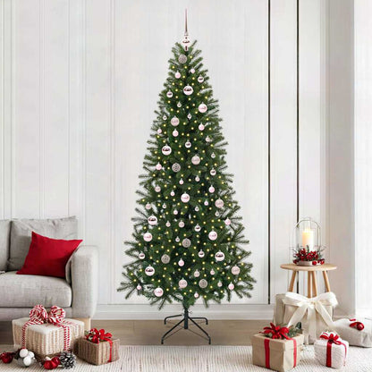 vidaXL Künstlicher Weihnachtsbaum mit 300 LEDs Grün 210 cm PE und PVC