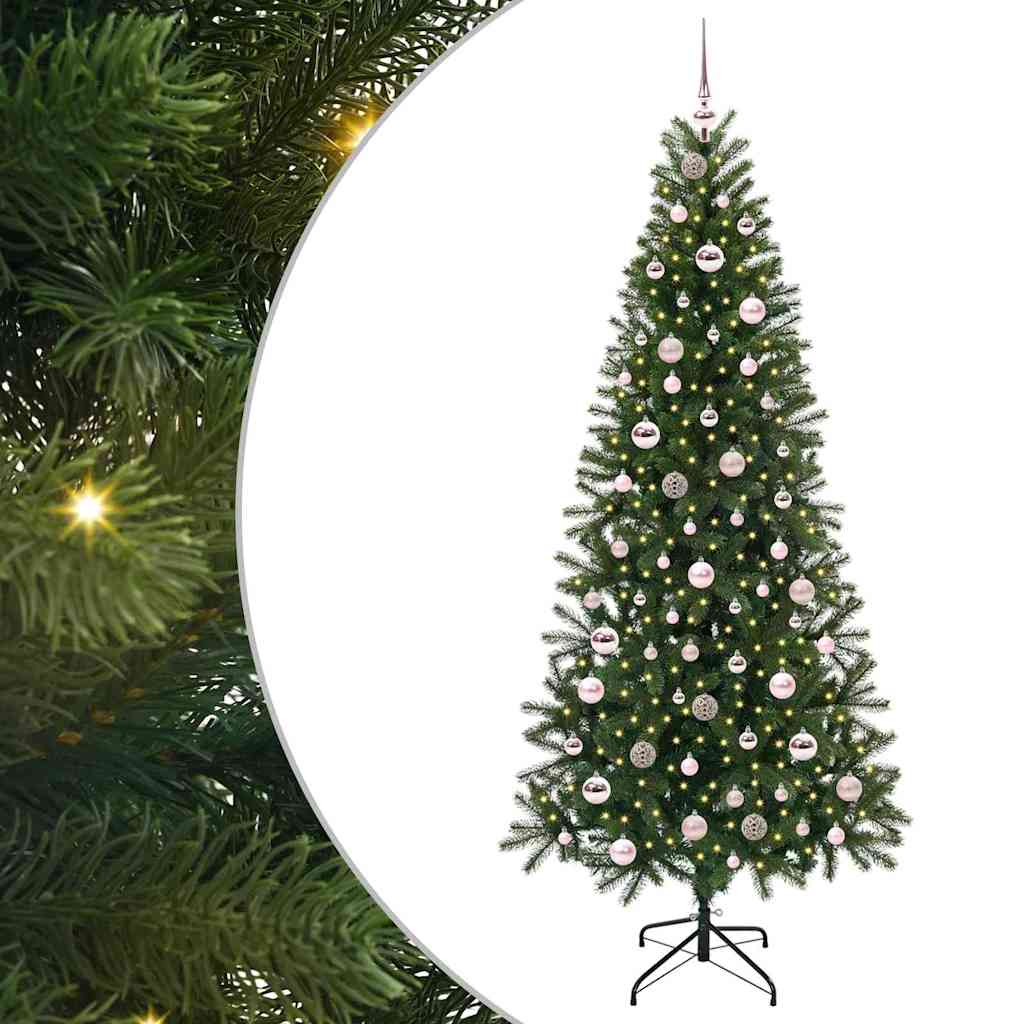 vidaXL Künstlicher Weihnachtsbaum mit 300 LEDs Grün 210 cm PE und PVC