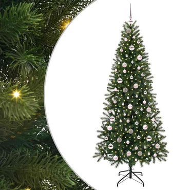 vidaXL Künstlicher Weihnachtsbaum mit 300 LEDs Grün 210 cm PE und PVC